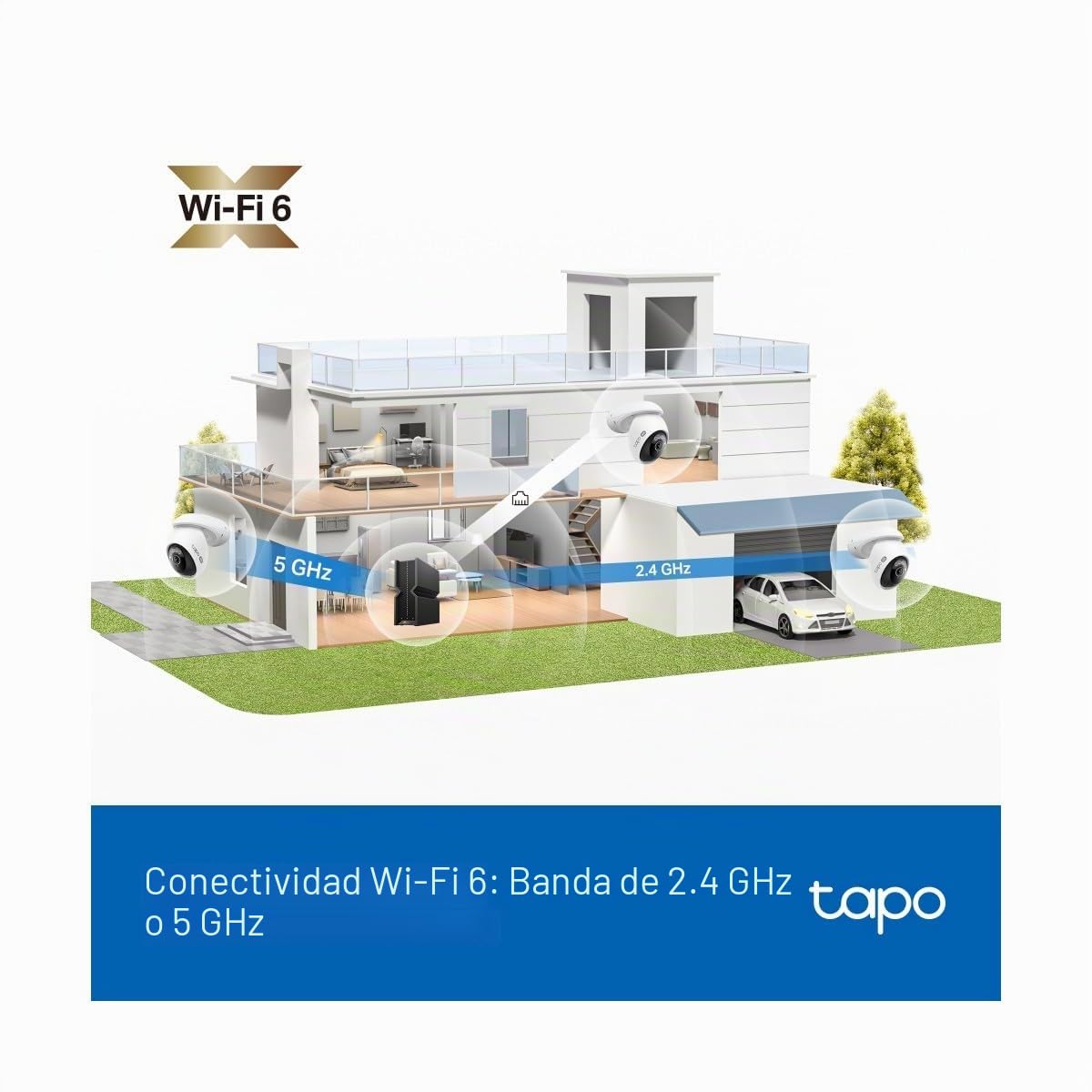 TP-Link Tapo TC46 cámara de vigilancia Esférico Cámara de seguridad IP Interior y exterior 3840 x 2160 Pixeles Techo/Pared/Poste