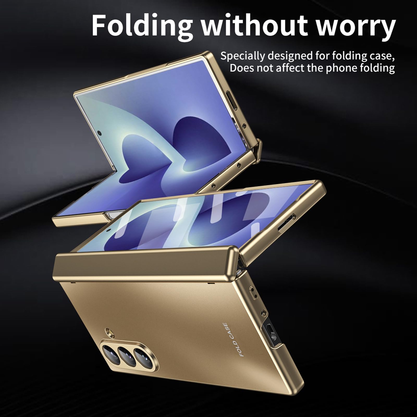 Galvanik Hülle für Samsung Galaxy Z Fold 8 Ultra, Hart PC Gefrostet
