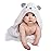 HIPHOP PANDA Hooded Towel - Rayon Made from Bamboo, Bath Towel with Bear Ears for Newborn, Babie, Toddler, Infant - Absorbent Large Baby Towel - Bear, 30 x 40 Inch
