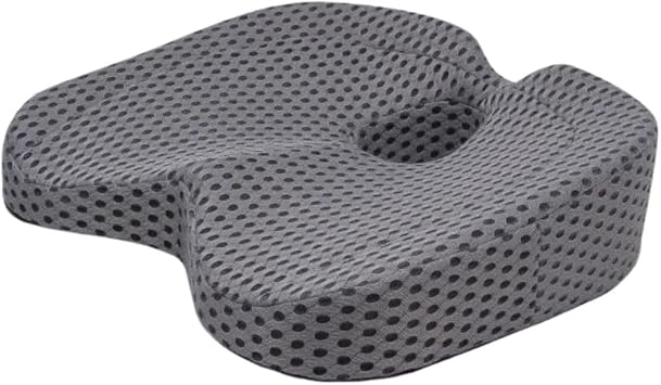 Orthopedic Seat Cushion - Back Cushions & Seat Cushions, Chair Cushion for Back Pain, Pressure Relief Seat Cushion, Orthopedic Pillow for Sitting, Office Chair Car Seat Cushion Grey