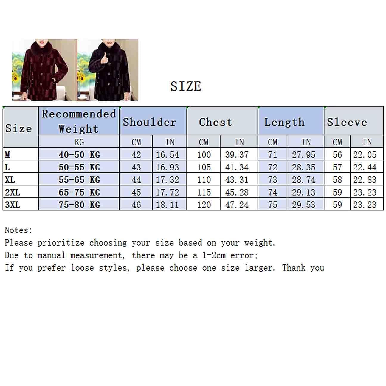 Plus Rozmiar 40-80kg Polarowy Płaszcz Zimowy Kurtka Damska Seniorzy W Średnim Wieku Starsze Panie Ciepłe Topy Ubrania Odzież Wierzchnia(Purple,XXX-Large)
