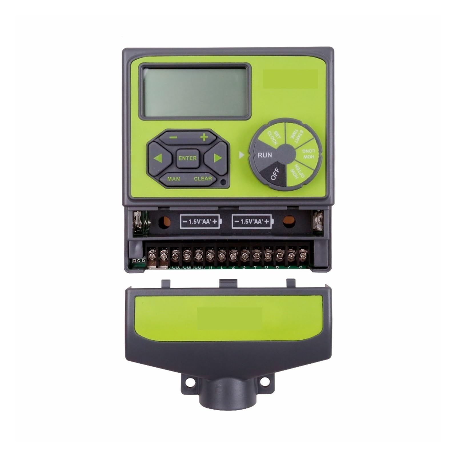 Controlador de riego automático for jardín 8 estaciones con entrada CC 3 V, temporizador agua, sistema utilizado válvula 9-12(1 inch)