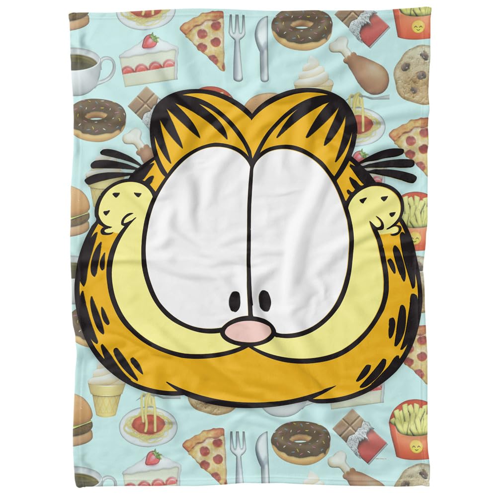 LOGOVISION Garfield Cat Food Fleece Blanket 60