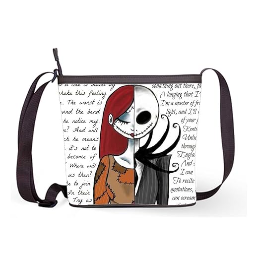 Female fabric Popular Shoulder Bags Crossbody Bags Sling Bag with The Nightmare Before Christmas Print