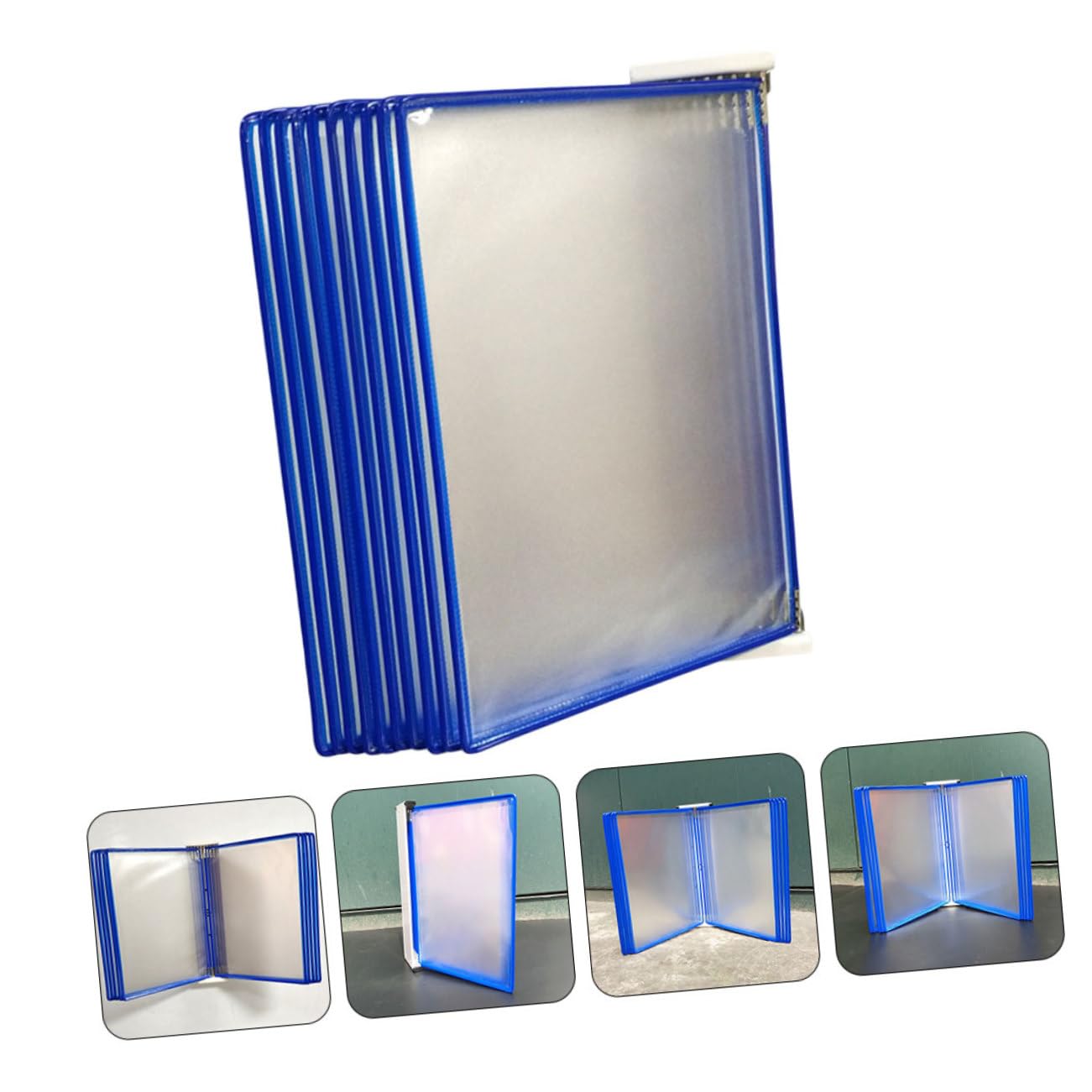 Gatuida Organizzatore di Documenti da Parete Blu in Pvc e Metallo, 10 Pagine, per Riunioni e Scuole, Porta Riviste e Documenti