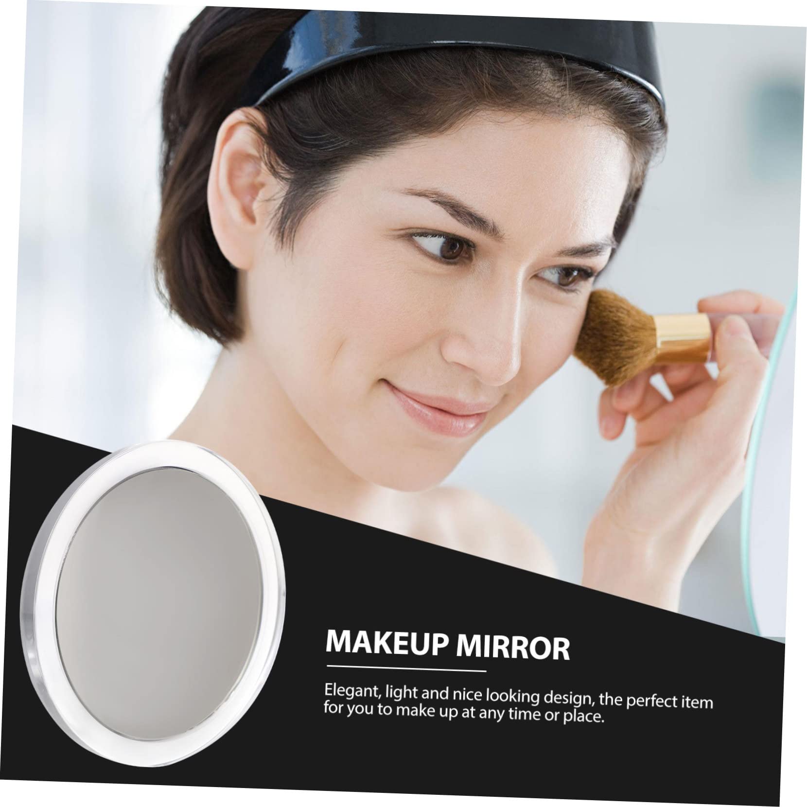 MAGICLULU 4 Pezzi Specchio Ingranditore Portatile Con Tazza Ingrandimento 20x Per Il Trucco Da Donna Specchio Compatto Per Il Trucco Per Uso Quotidiano