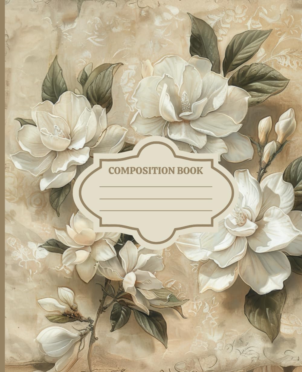 Flower Composition Notebook|College Ruled Nature|Garden Journal: For the Plant Lover Looking for a Vintage Floral Design