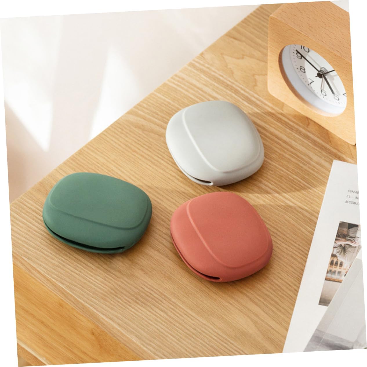 Angoily 9pcs Portable Earphone Organizer Case Stylish USB Storage Bag for Cables Travel Accessories for Earphone Charger Lightweight Design Tranquil and Honey