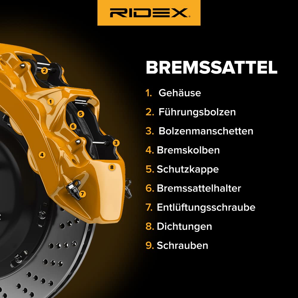 RIDEX 78B1050 Pinza freno Posteriore Destra Posteriore Compatibilità con FIAT 500 312