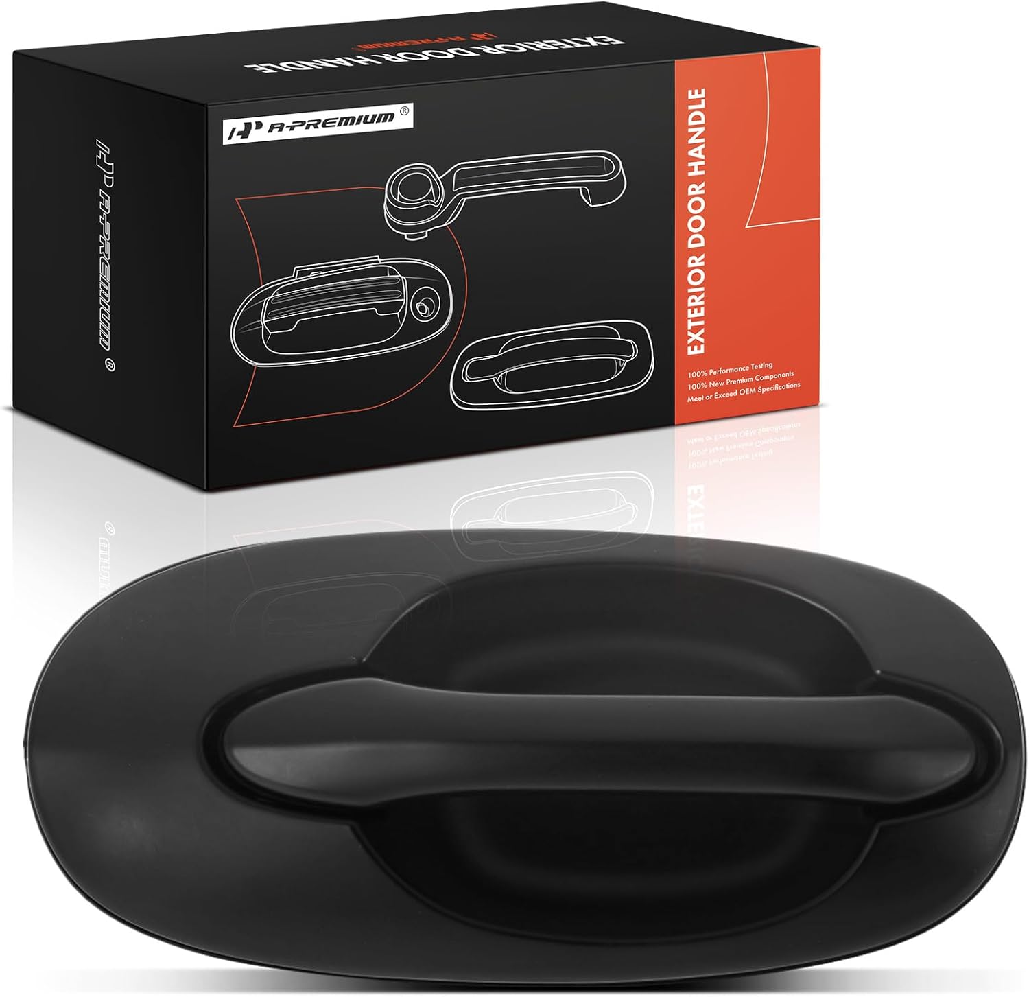 A-Premium Right Passenger Side Exterior Sliding Door Handle Compatible with Kia Sedona 2002 2003 2004 2005, Primed Black, Replace# 0K52Y-72410XX