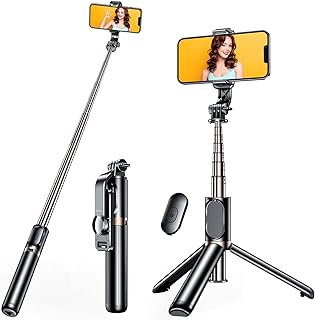 Blukar Selfie Stick, 4 in 1 Extendable Bluetooth Selfie Stick Tripod - 360° Rotation Stable Tripod Stand with Detachable Wireless Remote, Compatible with GoPro, Small Camera and Smartphones(4.7-6.7")