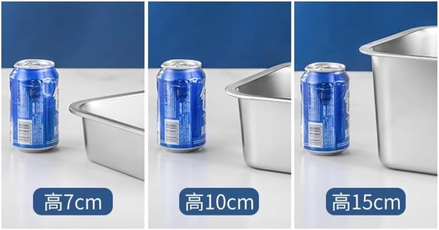 バット 家用 調理器具 業務用 天ぷら角型ステンレス揚げ物 キッチン水切り 大容量深型 ステンレス（蓋は付属しません） (60*40