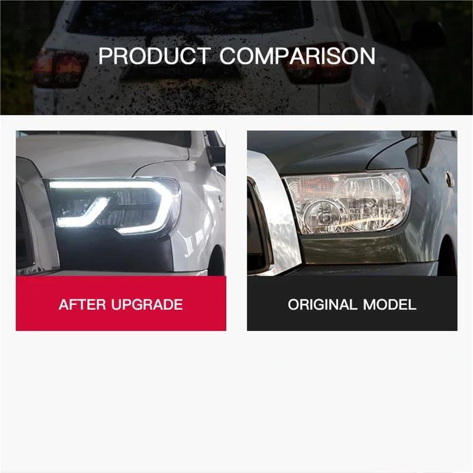 Migliora la sicurezza della guida notturna Accessori Per Auto Faro Anteriore Lampada Fari Per Per Toyota Per Tundra Per Sequoia 2007 2008 2009 2010 2011 2012