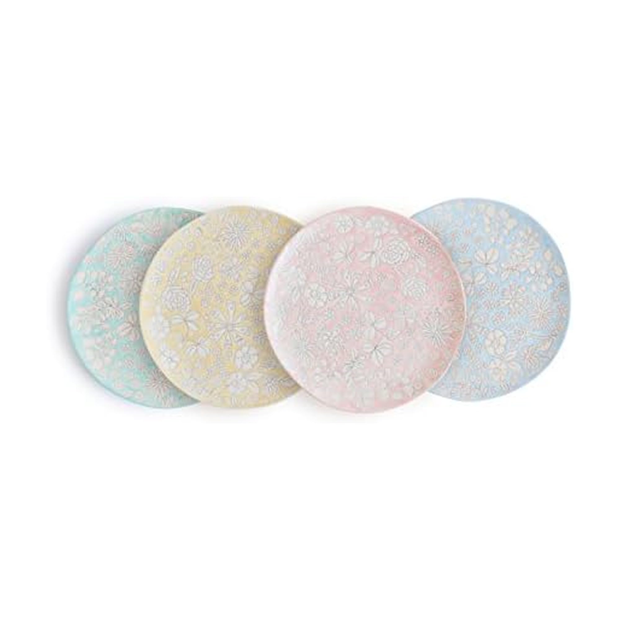 Dorotea Hand Painted Salad Plate, 8-Inch, Set of 4, Assorted -
