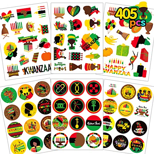 Joyful Start Kwanzaa Stickers 30 Sheets Kwanzaa Stickers for Kids