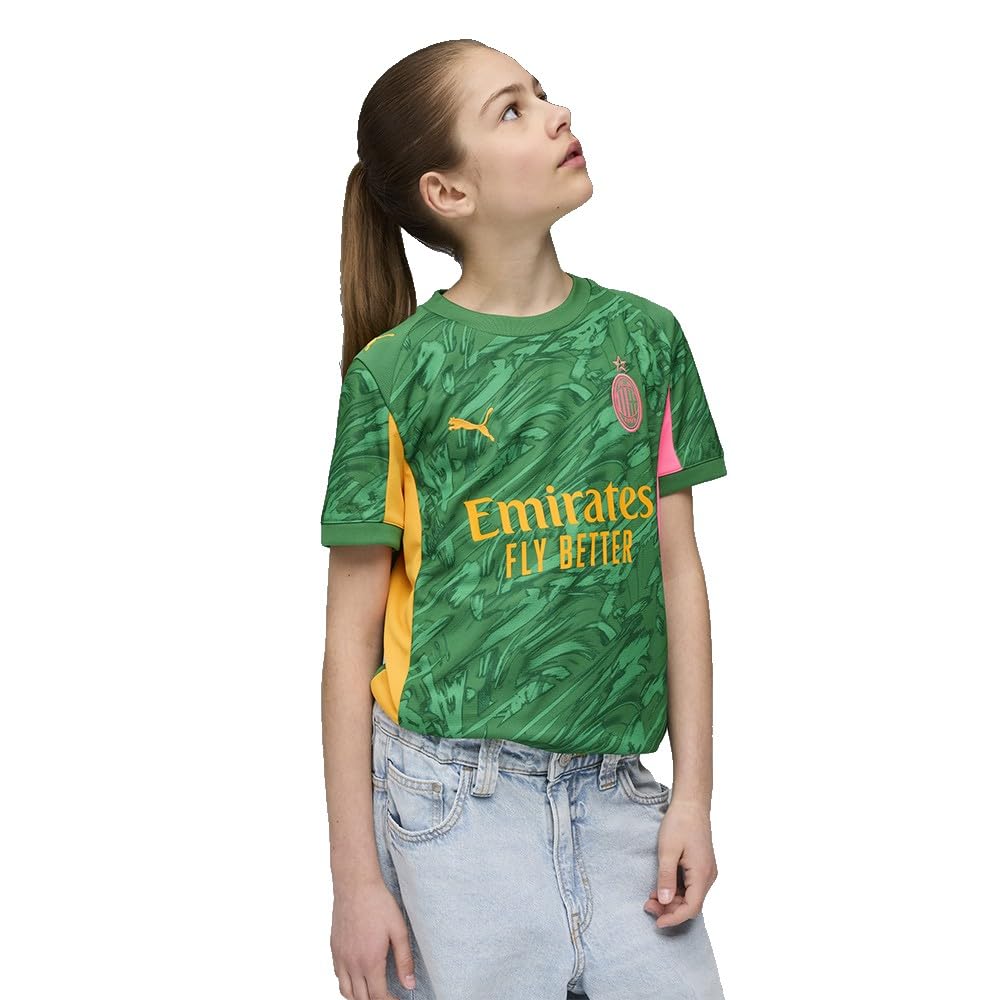 PUMA AC Milan 25/26 Replica Goalkeeper Home Short Sleeve T-Shirt 7-8 Years