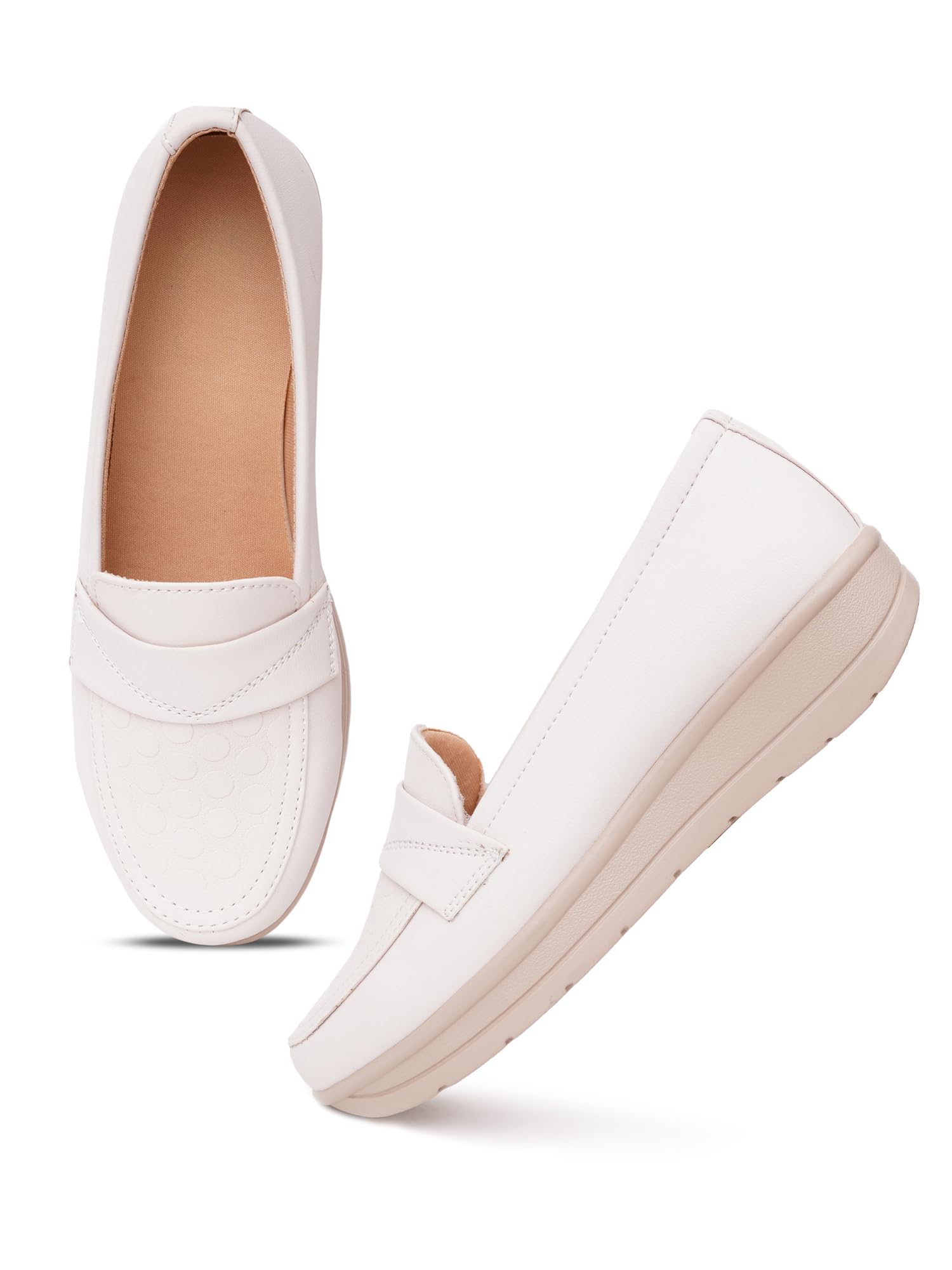 silverarrow Womens Vivvyn Elegant Slip-On Loafers for Women & Girls | Comfortable PU Leather Flats | Office, Casual, Daily Walking Shoes-picture-37