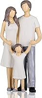 Vista 1 de Figuras de familia de 3, estatua familiar, somos tres, figura esculpida pintada a mano, estatuas de padres e hijas, figuras familiares de momentos