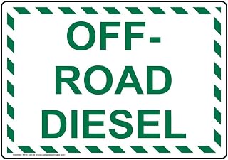 ComplianceSigns.com Off-Road Diesel Label Decal, 7x5 inch Vinyl for Fuel