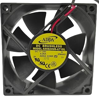 for AD0824UB-A71GL 24V 0.26A Fan - 8025 8CM 2-Wire Cooling Fan 80X80X25MM