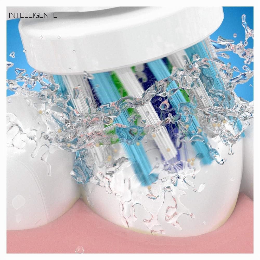 Oral-B SmartSeries 5 5950 CrossAction Spazzolino Elettrico Ricaricabile con 2 Manici con Connettività, 1 Rosa e 1 Bianco, 2 Testine di Ricambio, 1 Custodia da Viaggio e 5 Modalità