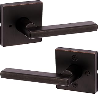 Kwikset Halifax Privacy Lever, Venetian Bronze Square Rose