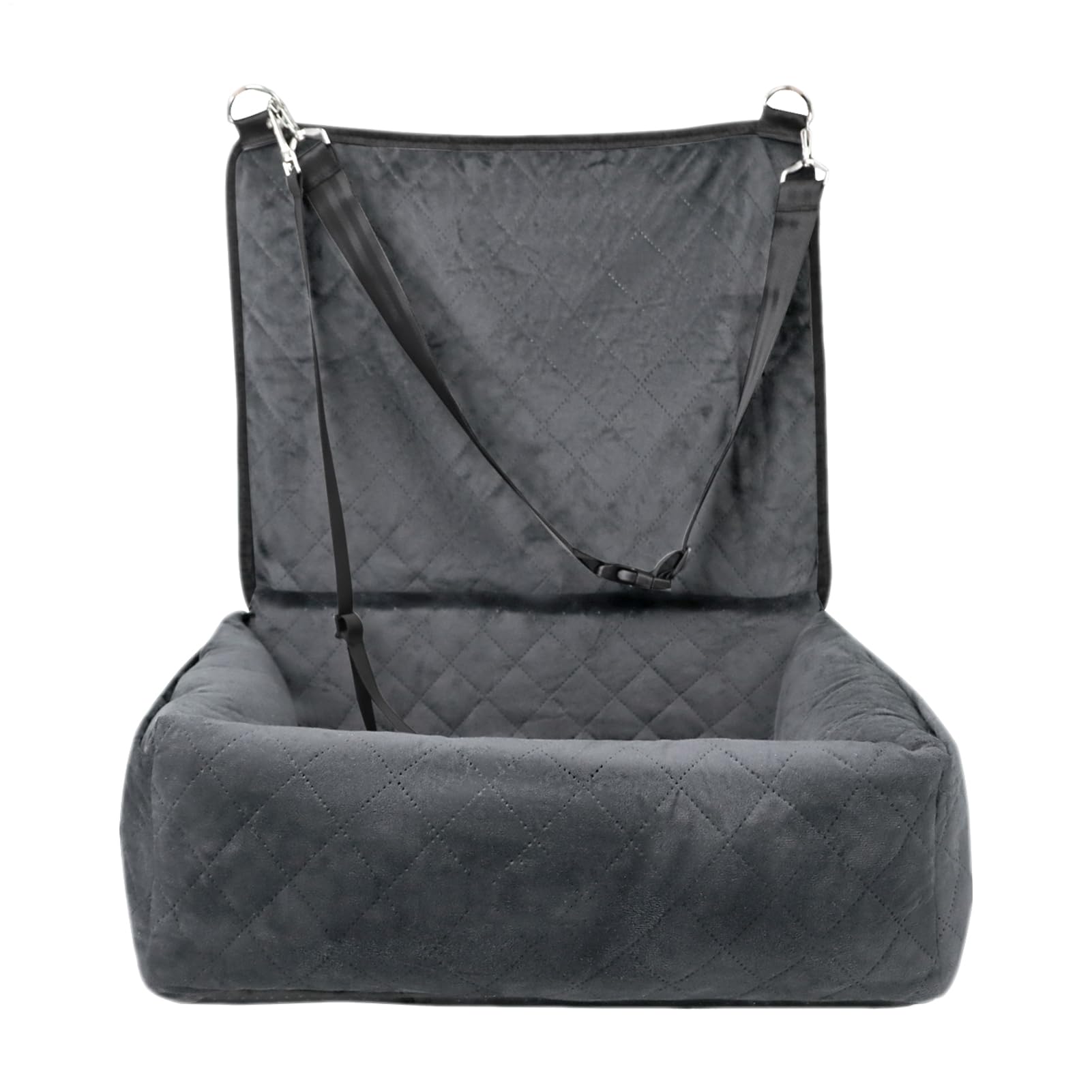 Seggiolino auto per cani, comodo sedile con 2 tasche laterali, cuscino per | veicoli per cuccioli, per sedili anteriori e posteriori, viaggi, viaggi su strada, pendolari, camper, SUV