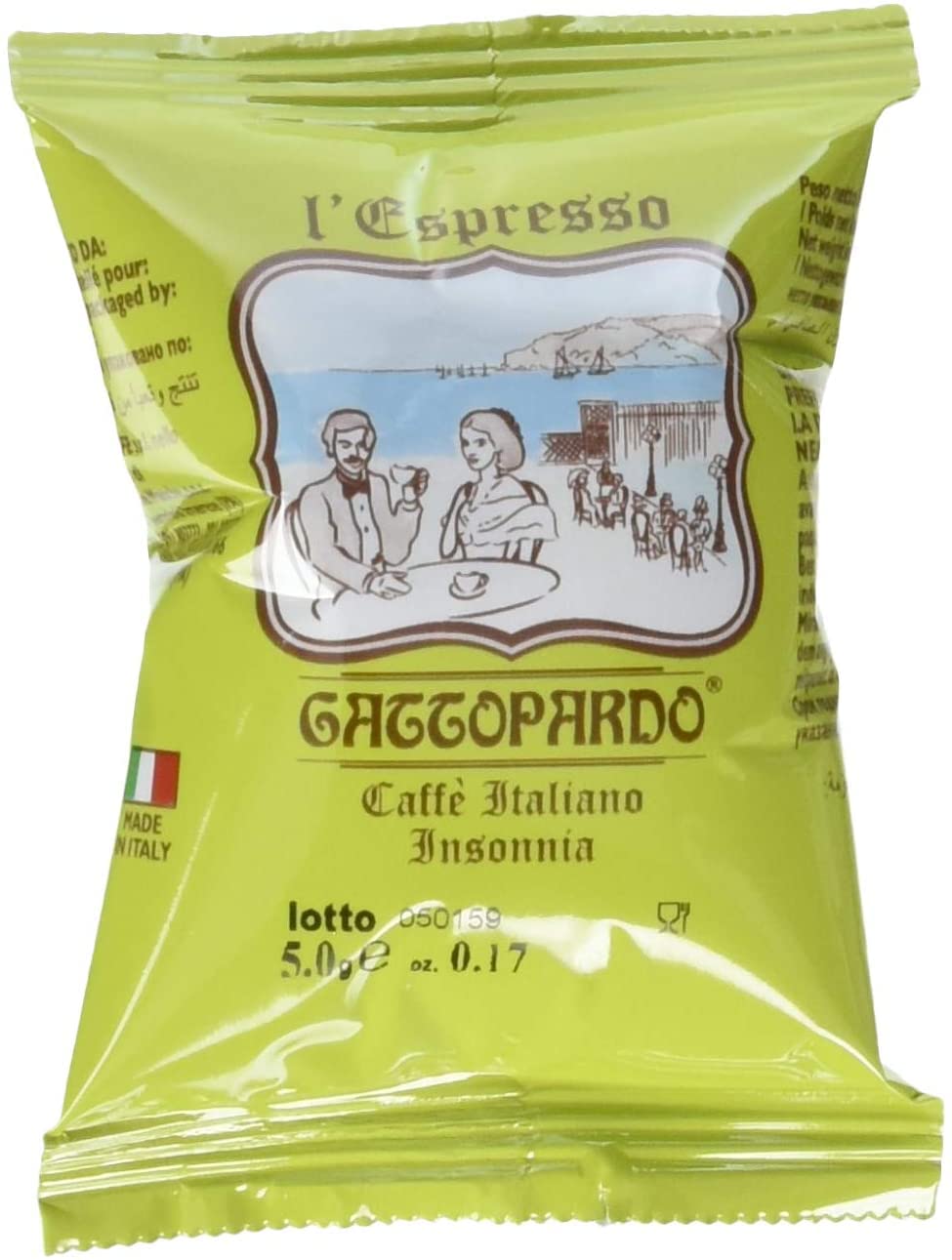 100 Cápsulas café gattopardo Insonnia COMPATIBLES NESPRESSO