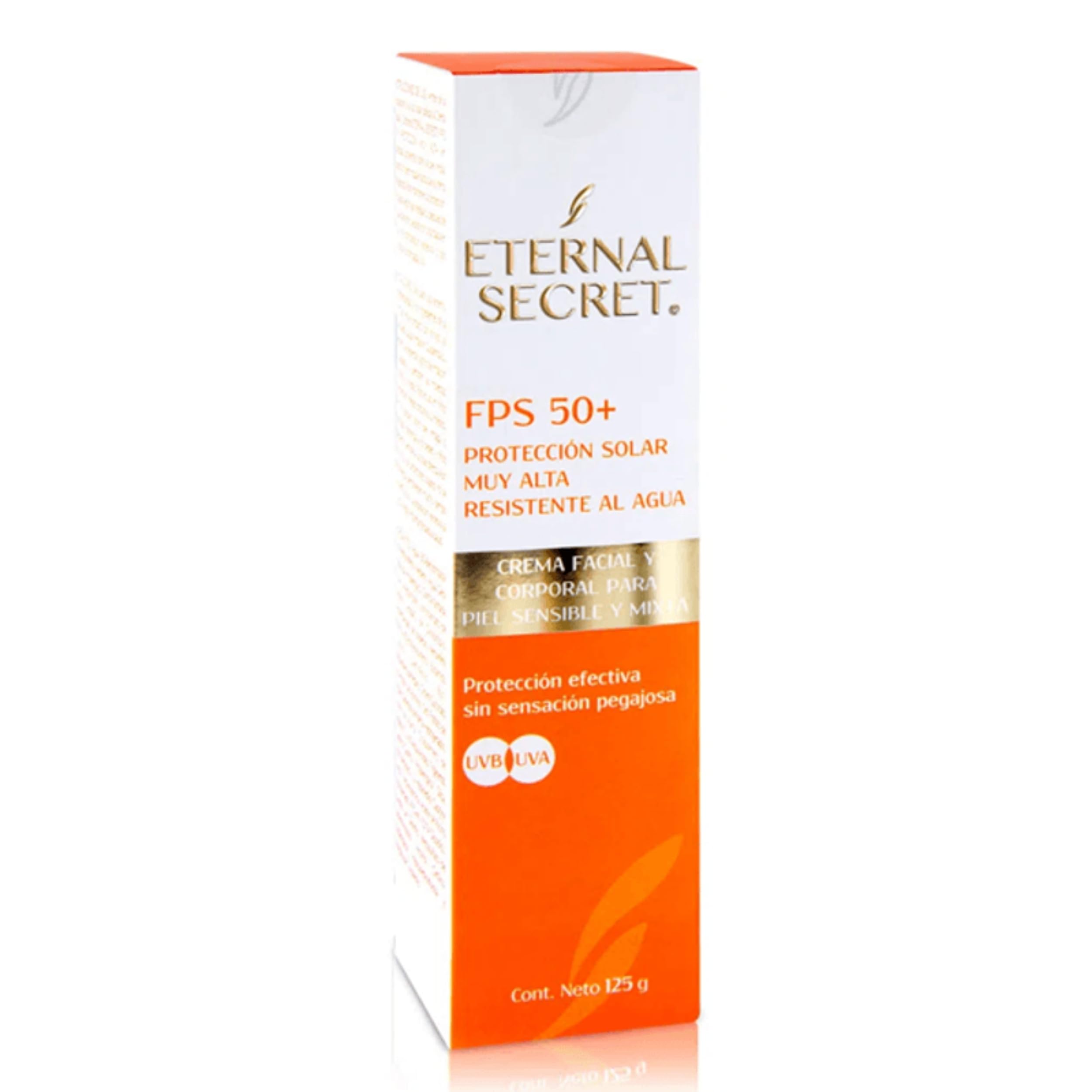 Generic: Bloqueador FPS 50+ 125gr Facial y Corporal Eternal Secret 1 Pieza