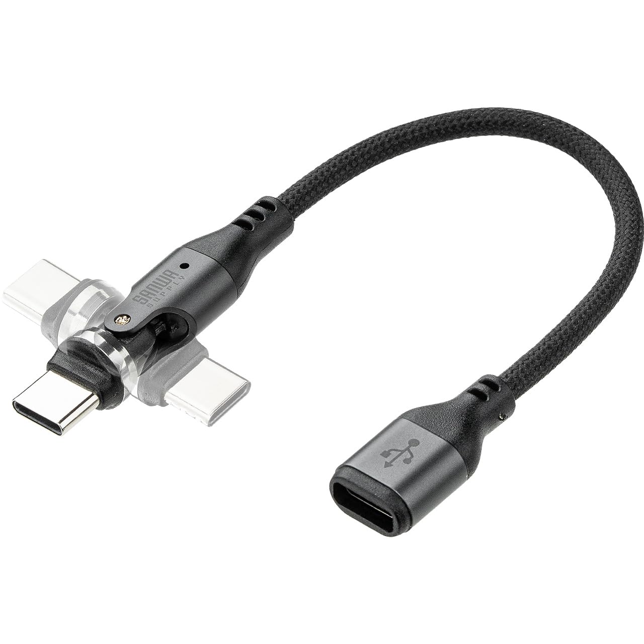 Amazon.co.jp: サンワダイレクト USB-C 変換アダプタ 540° 回転 PD