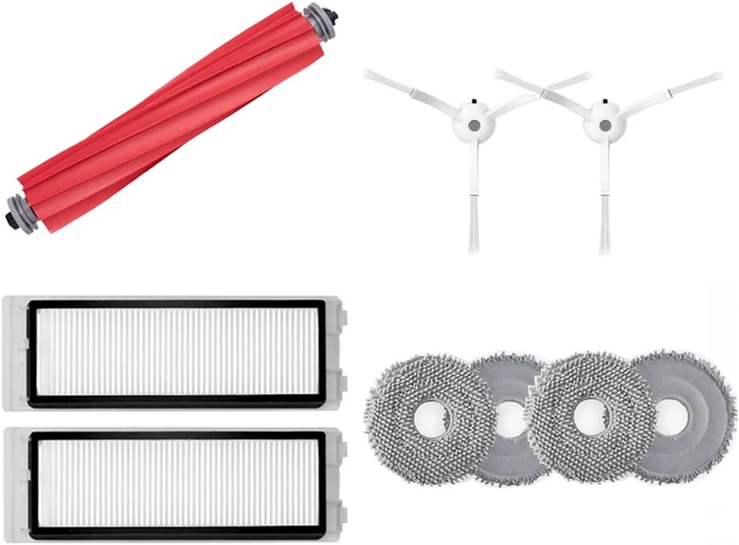 AgaShi Vacuum Bag Side/Main Brush，Washable Filter，Mop，Robot Vacuum Cleaner Accessories，Compatible for Roborock Q Revo (Color : As Shown-05)