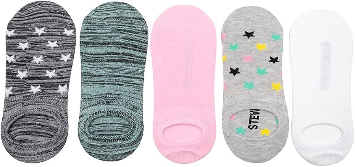 Steve Madden Women's Patterned Sneaker Socks, No-Show Invisible Hidden Foot Liners, 5 Pack : Clothing, Shoes & Jewelry