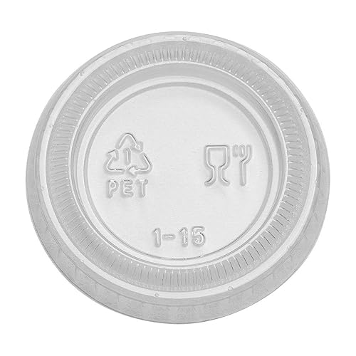 Georgia-Pacific Dixie 1 onza, tapa de plástico para taza de porciones por GP PRO (Georgia-Pacific), PL10CLEAR, transparente, 2,400 unidades (caja de