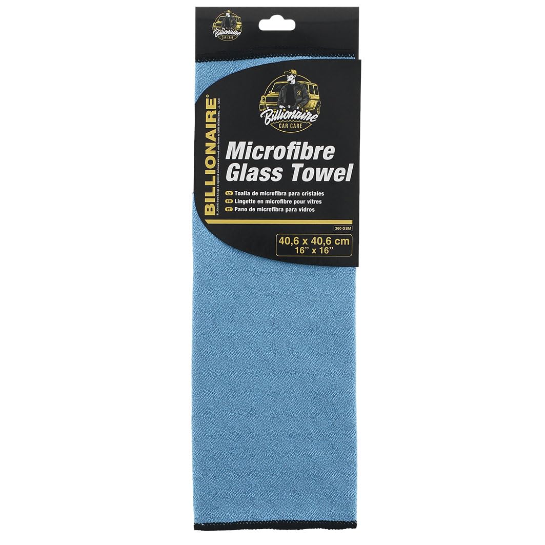 SUMEX Billionaire Glass Towel Microfibre Cloth Optimizes Cleaning Glass Without Scratches 40 x 40 cm Blue