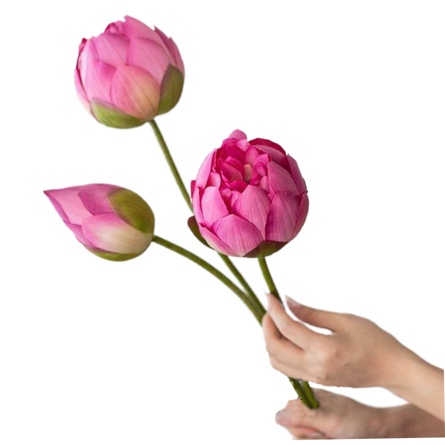 Fleur de lotus artificielle grand format : l'ornement floral à faible entretien pour salon