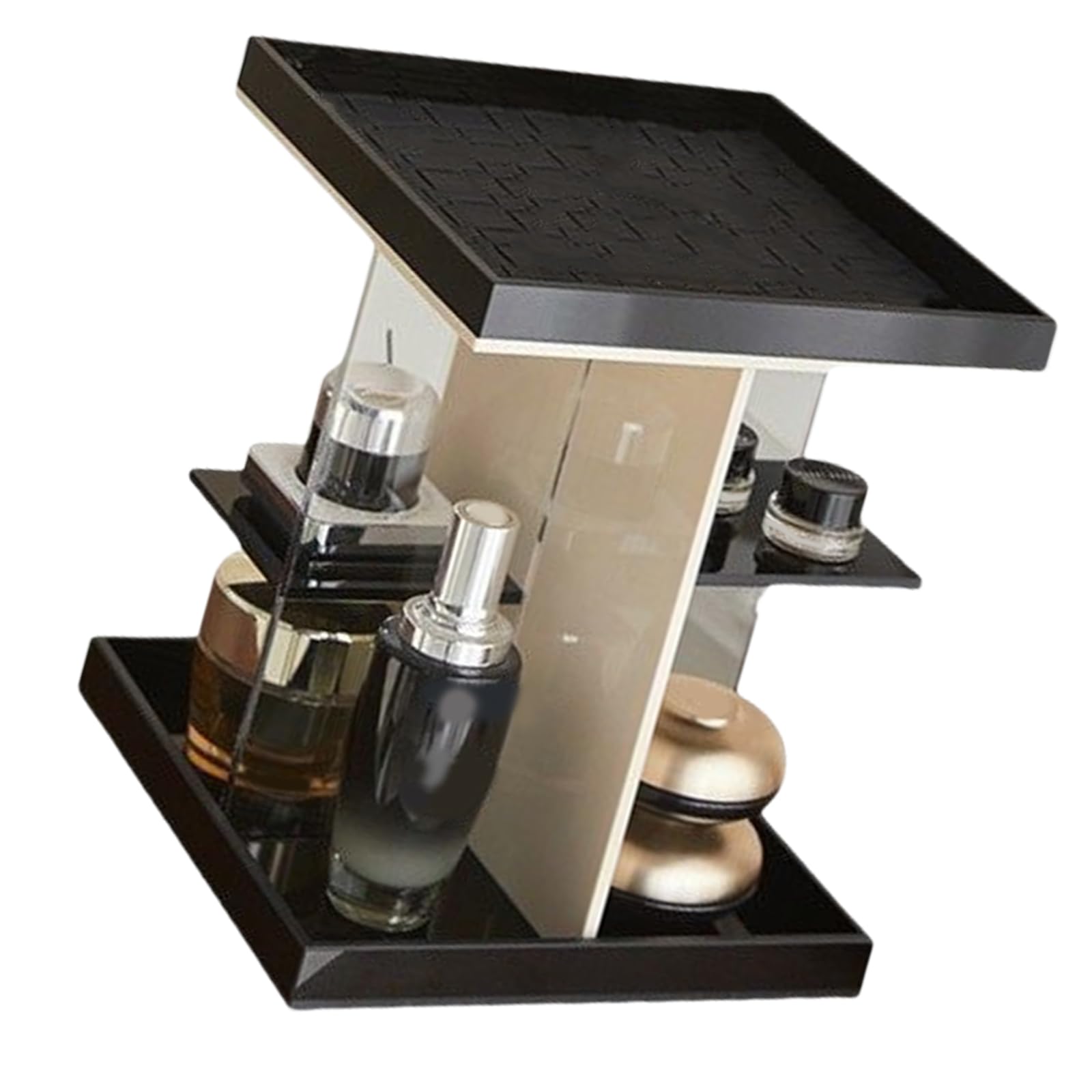 Msioytog 360 Degree Rotating Acrylic Makeup Organizers for Efficient Storage and Easy Access in Bedroom or Bathroom Storage Space Saving Cosmetic Holder