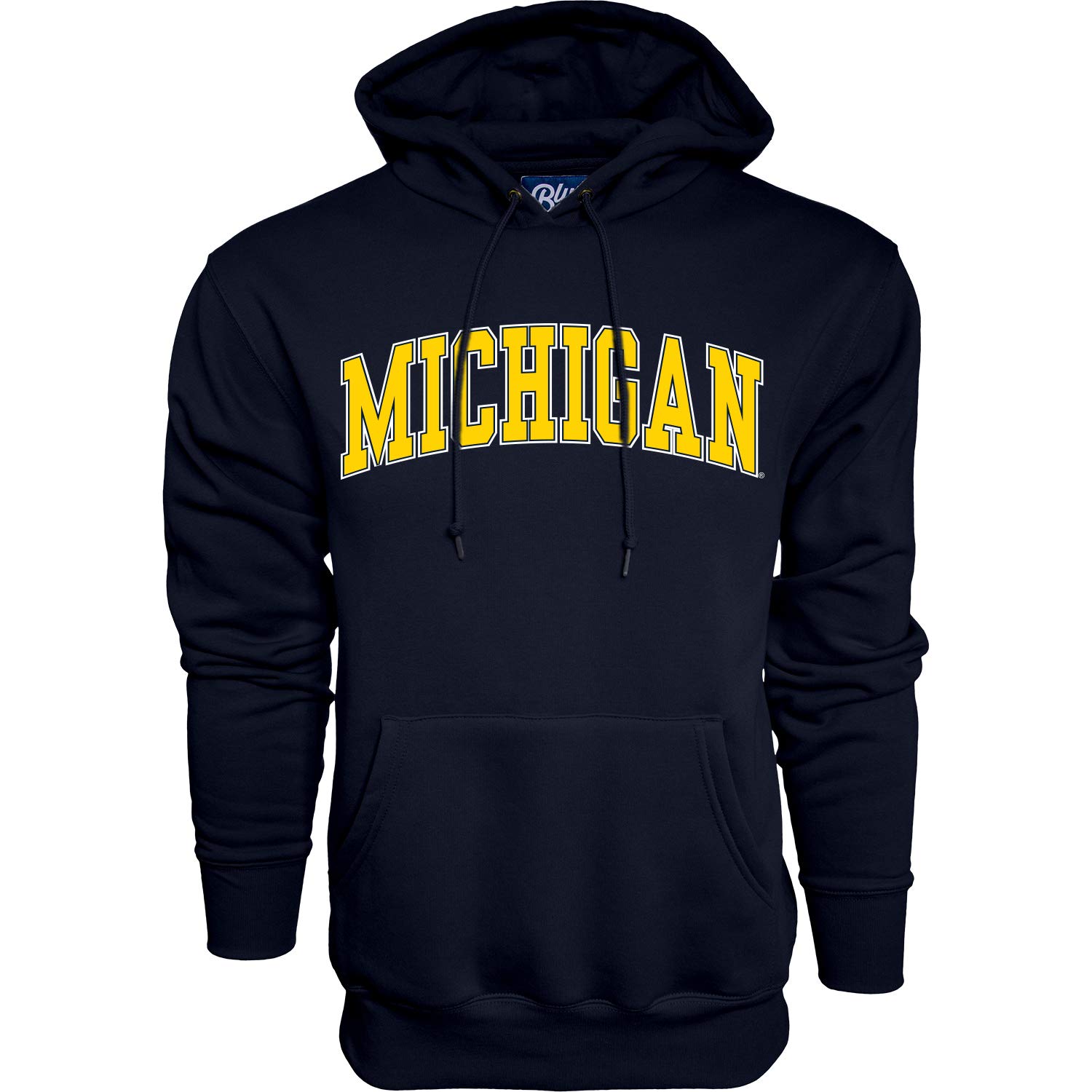 Blue 84 NCAA Michigan Wolverines Mens Arching Team Color Hoodie, Michigan Wolverines Navy, X-Large