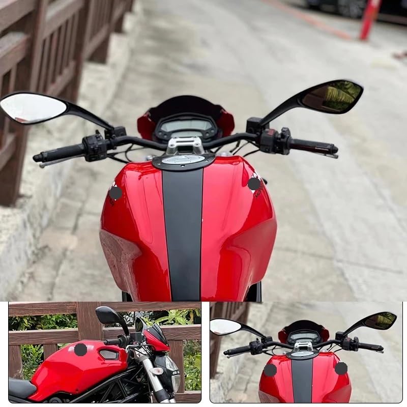Rétroviseurs moto sans vibration pour Ducati Monster 695 696 noir