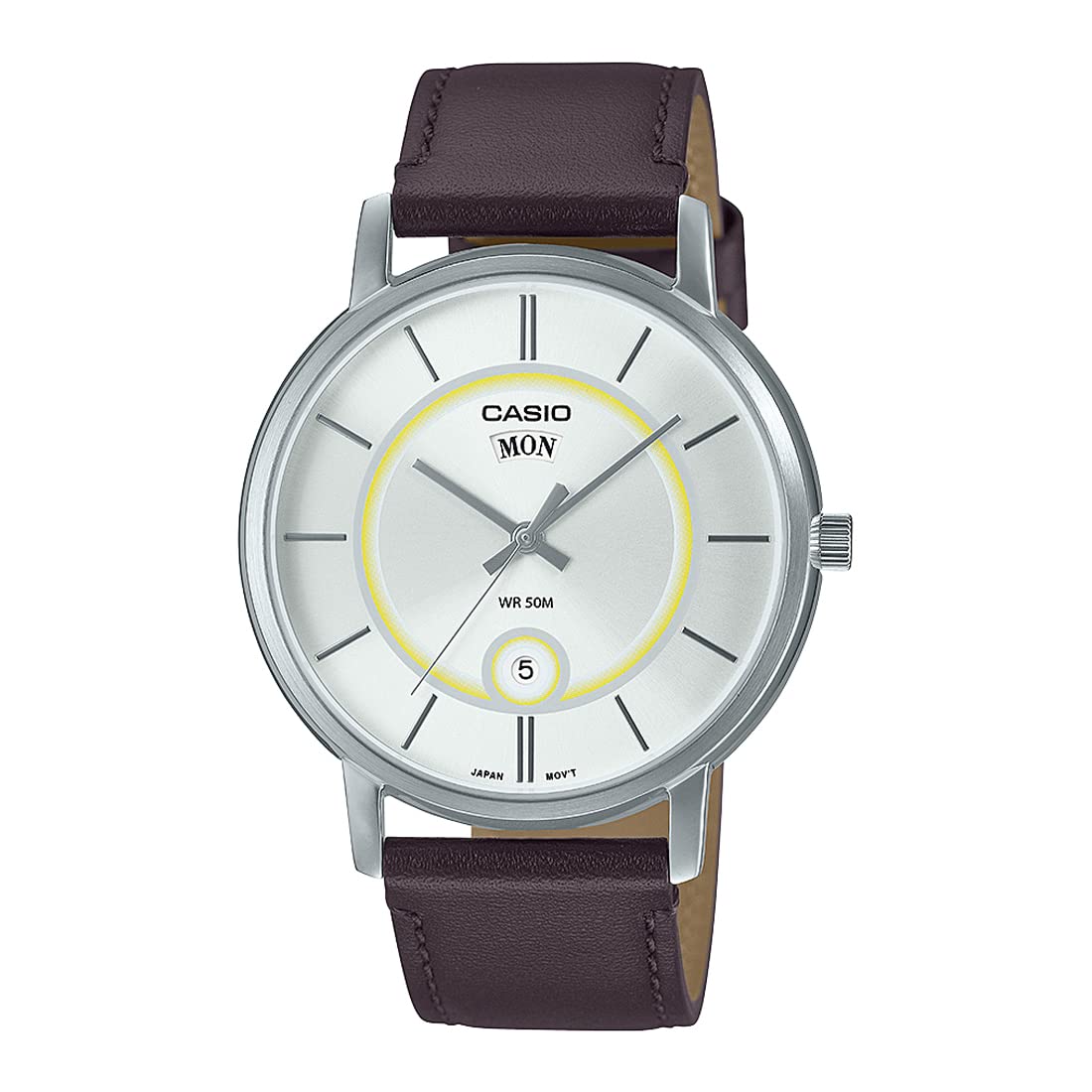 Casio Men Leather Analog White Dial Watch-Mtp-B120L-7Avdf, Band Color-Brown (B0B87XZMVK) Amazon Price History, Amazon Price Tracker