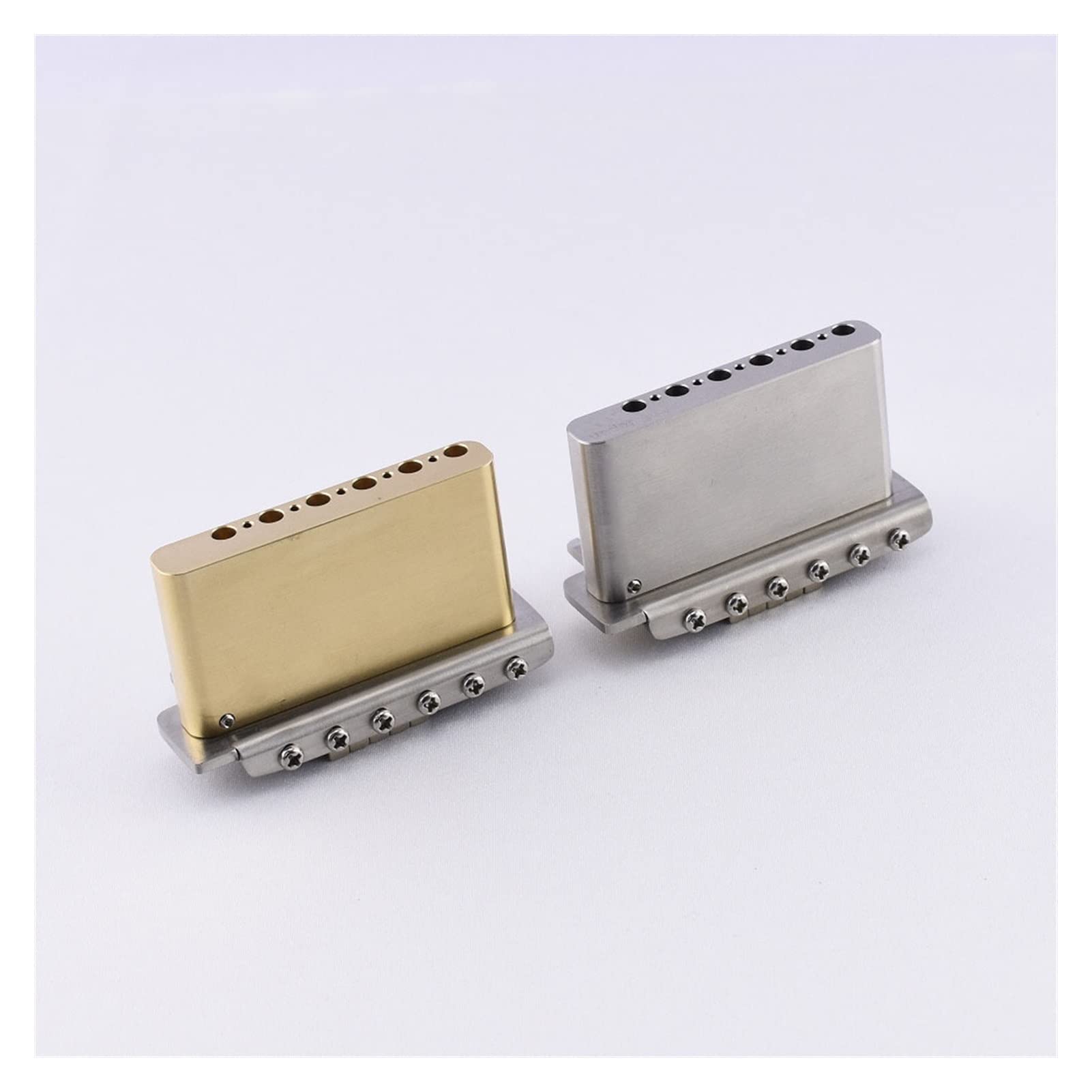 Parti di ricambio chitarra Ponte Di Sistema Tremolo Super Qualità 2 Punti Con Sella In Acciaio Inossidabile/Ottone (Color : LH B saddle B block)