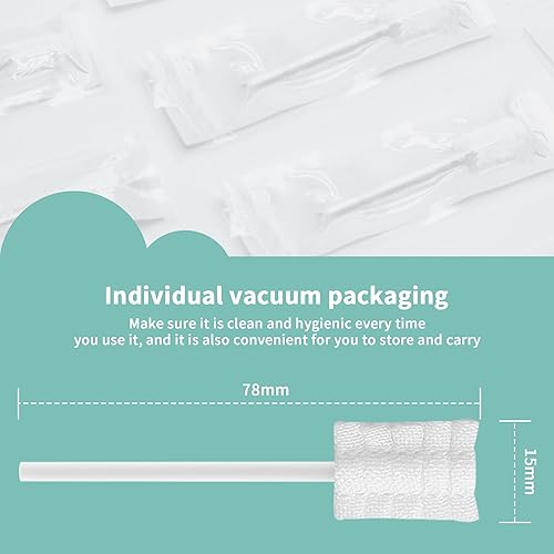 Miniatura 4 de 42 cepillos de dientes para bebés con gasa absorbente, limpiador de lengua, limpiador oral para 0-36 meses