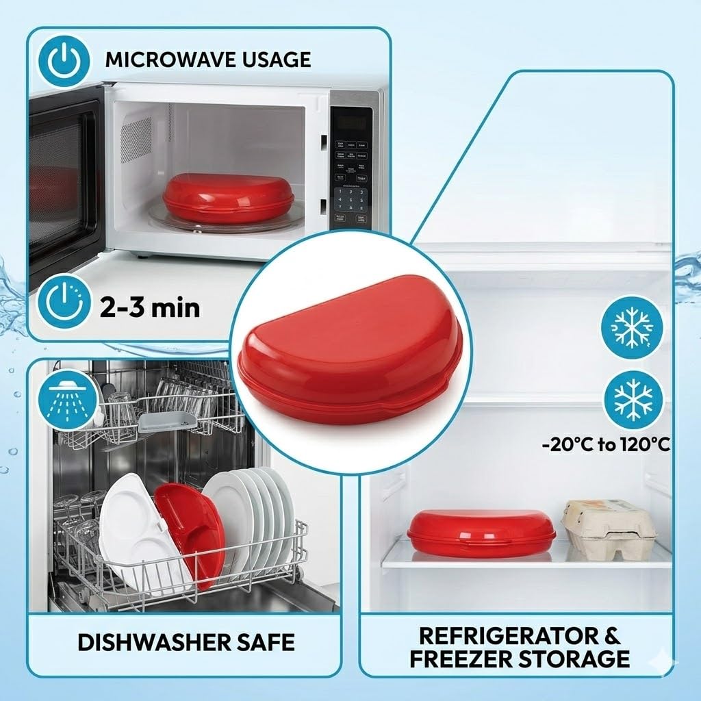 Mikrowellen Eierkocher 2-in-1, Eierkocher Mikrowelle mit Pochierte Eier Form,Vielseitiger Egg Poacher für Rührei, Omelette und gekochte Eier, Schnelles Frühstück, Küchenhelfer aus