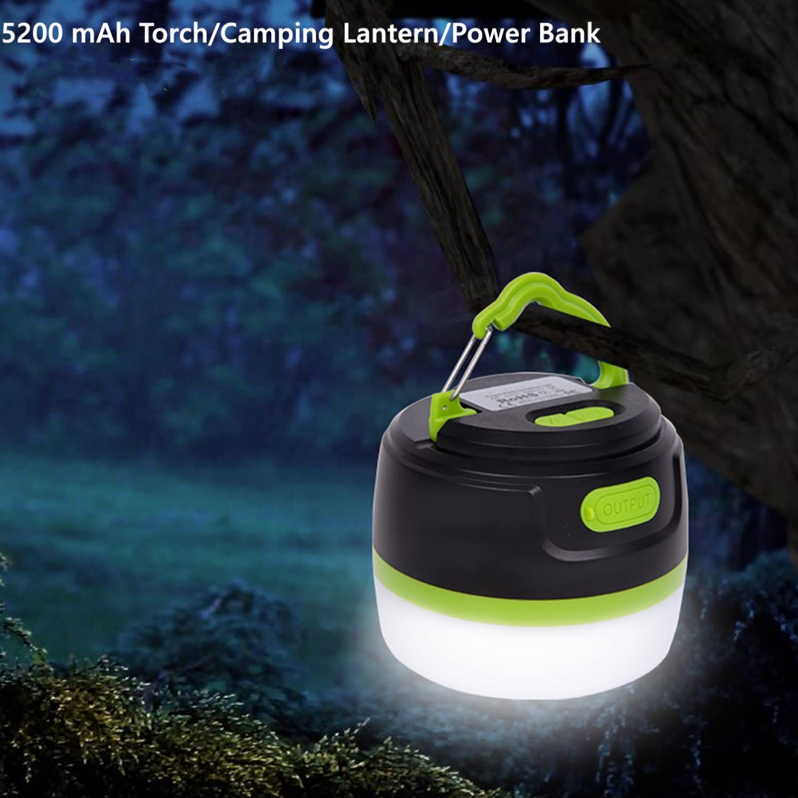 BOSUGE, latarnia kempingowa 3 w 1, przenośne oświetlenie kempingowe, ładowalna lampa LED do namiotów, latarka, wisząca lampa zewnętrzna do wędrówek Awaria Huragan Awaryjny telefon komórkowy