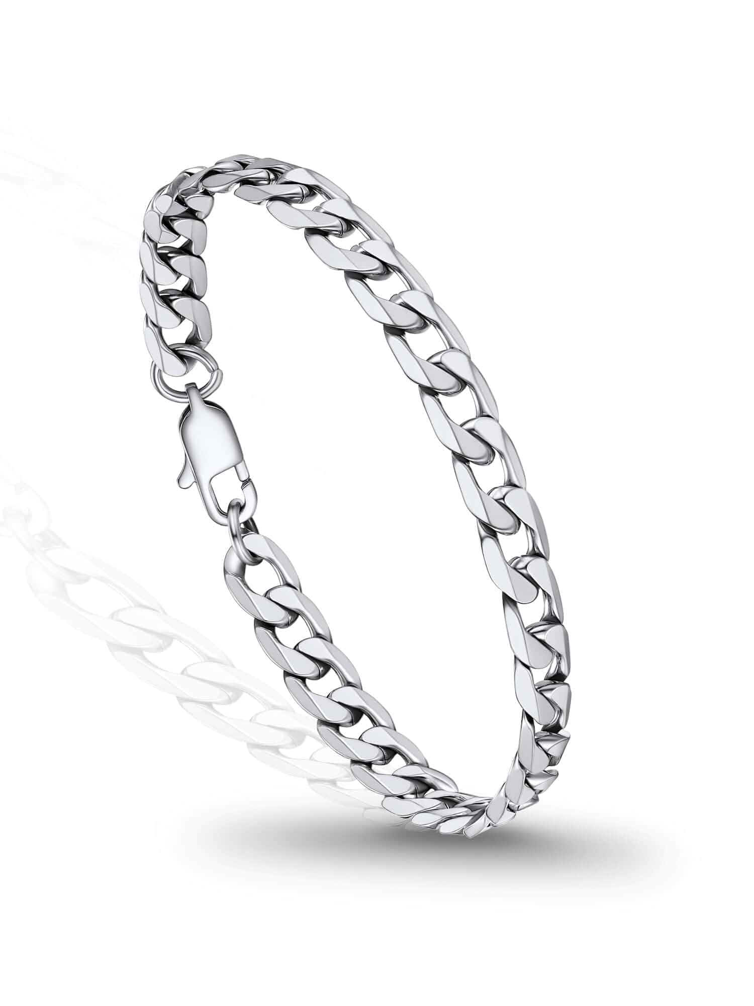 PROSTEEL Bracelets for Men, Figaro/Cuban Mens Bracelet, Silver/Gold/Black 6/9/13mm Width, 7.5/8.3/9" Length, Stainless Steel Mens Bracelet, Durable & Non Tarnish, Chunky Jewelry with Gift Box