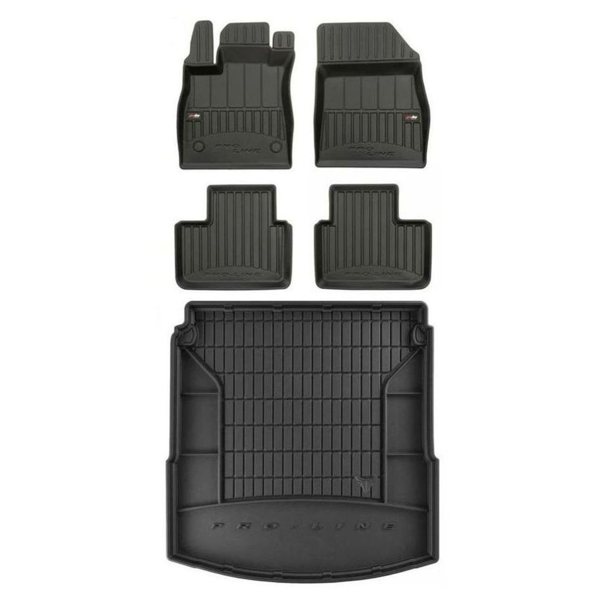 MOTOS Set de alfombrillas de goma y alfombrillas de maletero para Renault Talisman 2015-2020 Mejora la comodidad de tus viajes con la alfombrilla antideslizante para coche 3D- alfombrillas para todo t