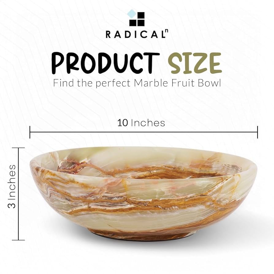 Amazon | Radicaln 大理石フルーツボウル 25.4cm グリーン