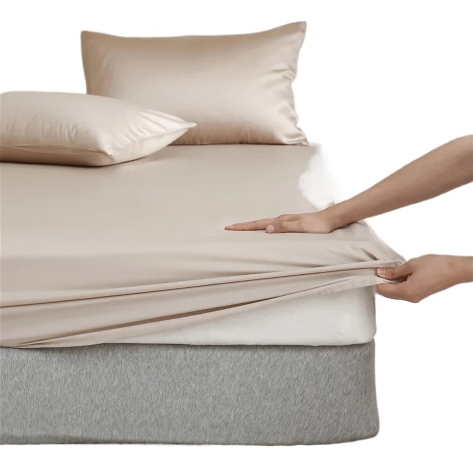 Drap-housse en soie de mûrier pour un sommeil lisse et doux