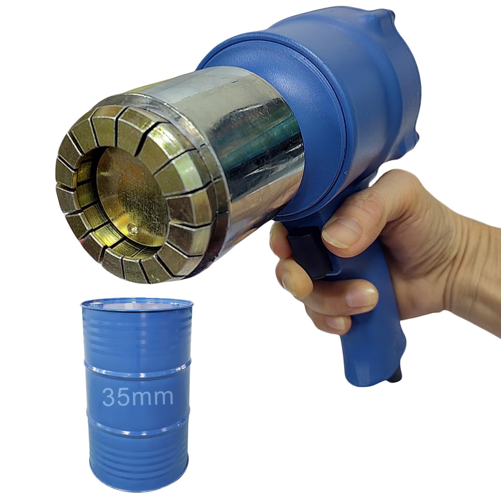 YXYLJOZ Pneumatic Oil Drum Pressure Cap Sealing Tool, 35&70mm Crimper Sealer for 53 Gallon Barrels, Barrel Crimping Machine,75mm