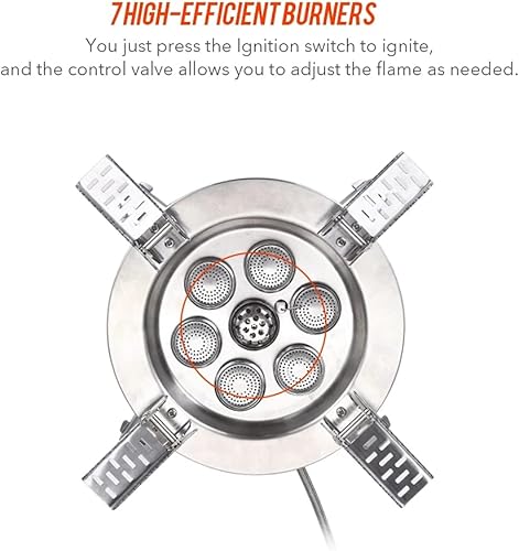 Miniatura 2 de Bulin AirOka B18 18000W Aleación de Titanio Portátil Picnic Camping Estufa a prueba de viento Diseño Quemador de cocina de gas con encendido