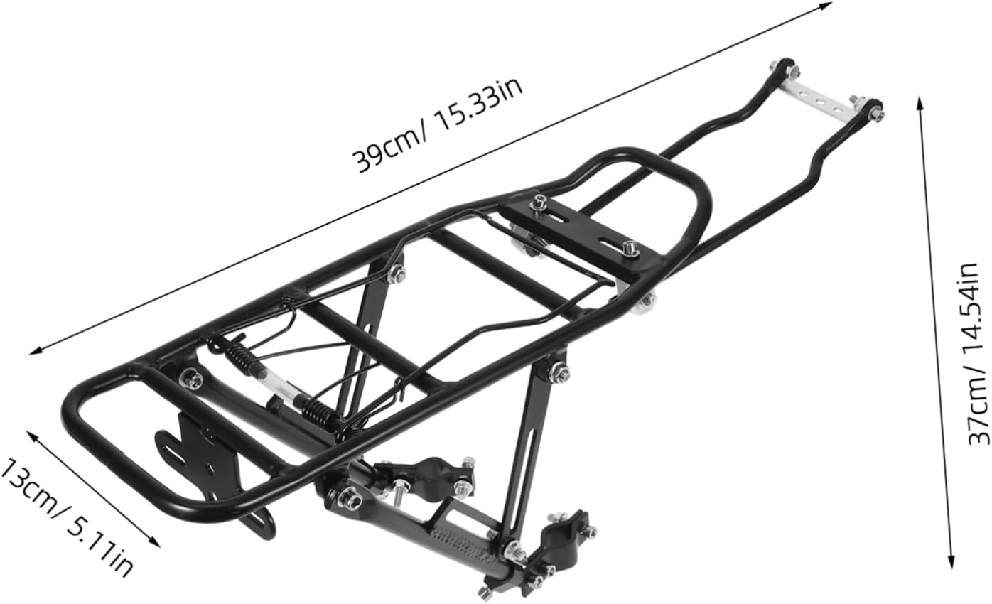 TOYANDONA Aluminum Alloy Bike Rear Rack Adjustable Bicycle Cargo Rack Detachable Bike Carrier Convenient Accessory for Cycling